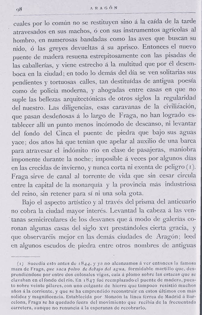 1886 Aragón bellezas de España. Página 98 1886 Aragón bellezas de España. Página 98