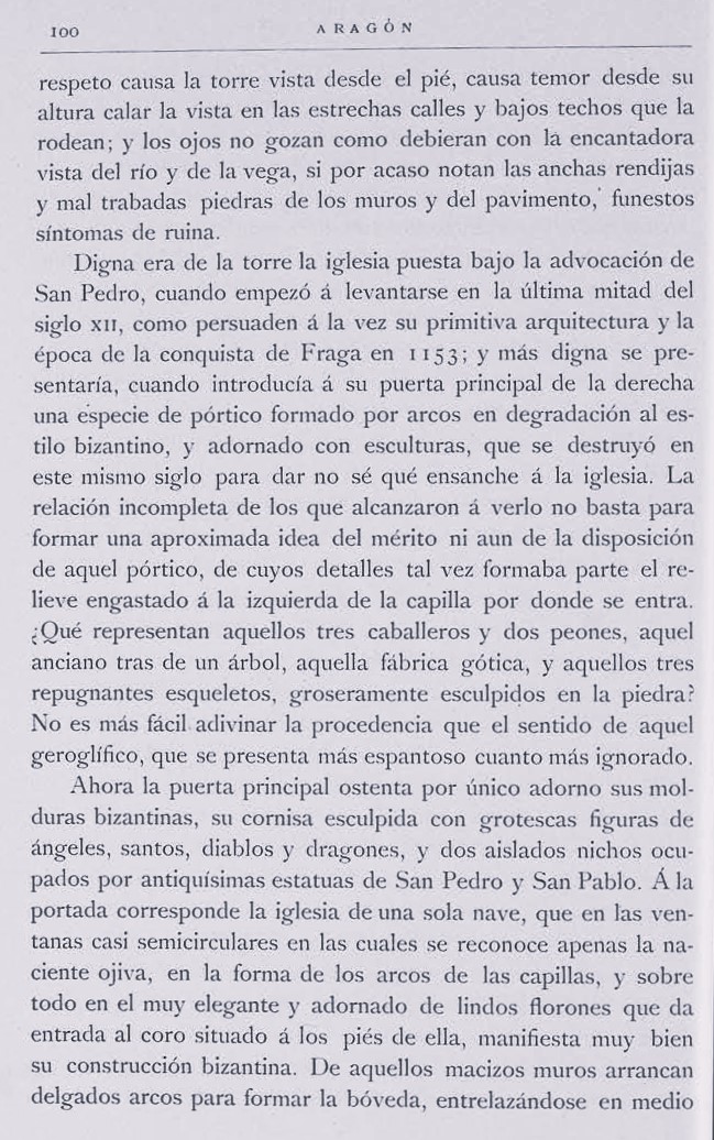 1886 Aragón bellezas de España. Página 100 1886 Aragón bellezas de España. Página 100