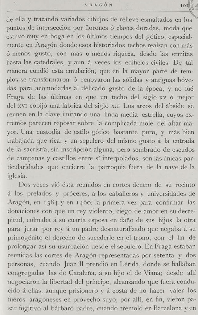1886 Aragón bellezas de España. Página 101 1886 Aragón bellezas de España. Página 101