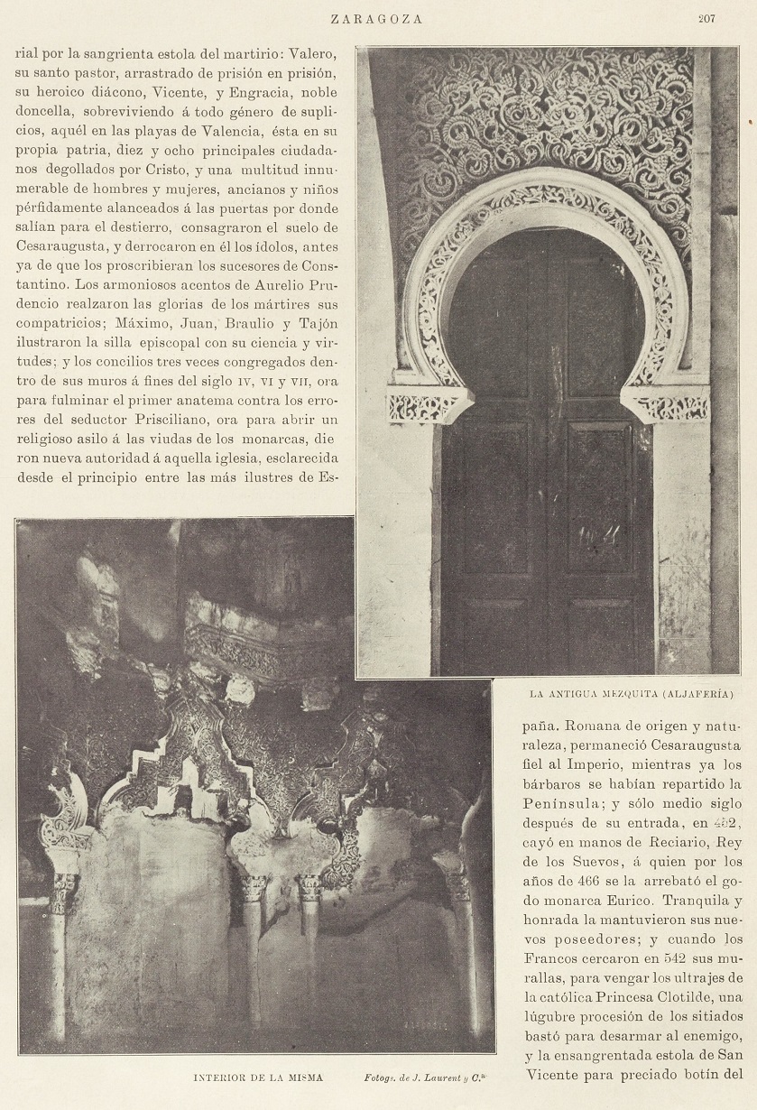 1905 España artística-monumental. Página 207. Aljaferia 1905 España artística-monumental.
Página 207 Aljaferia