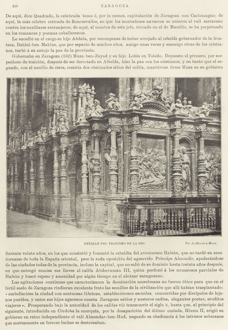 1905 España artística-monumental. Página 210. La Seo interior 1905 España artística-monumental. Página 210 La Seo interior