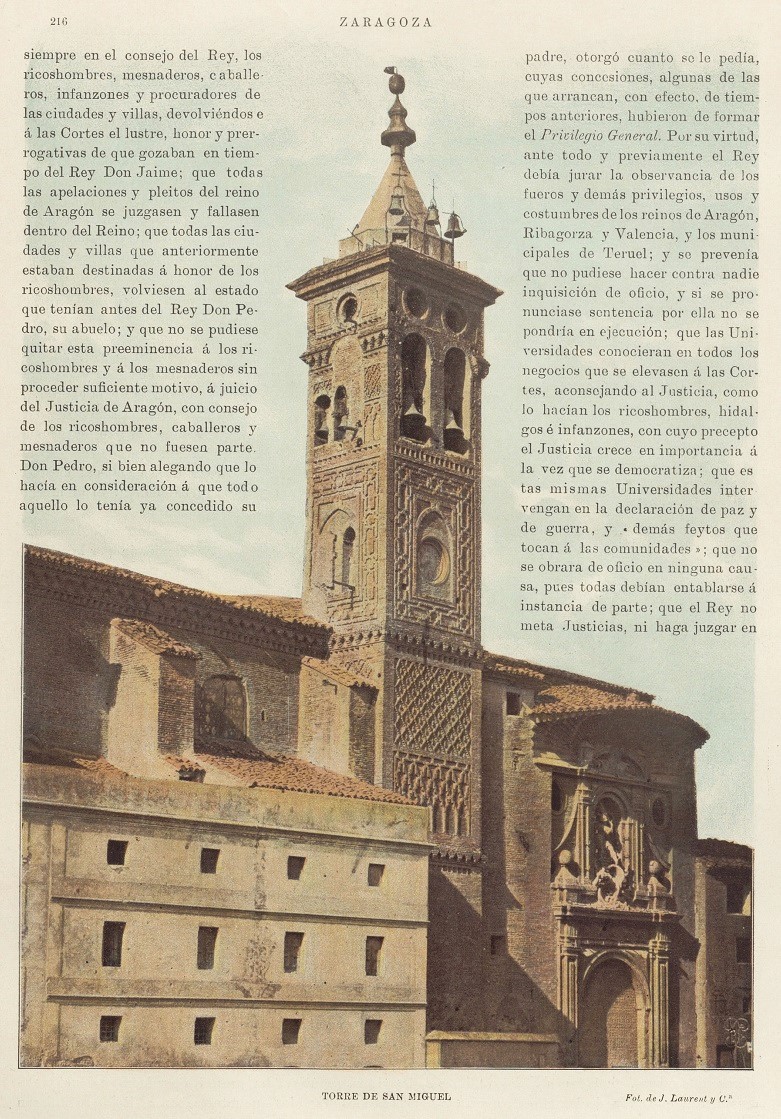 1905 España artística-monumental. Página 216. Torre de la Iglesia San Miguel 1905 España artística-monumental. Página 216. Torre de la Iglesia San Miguel