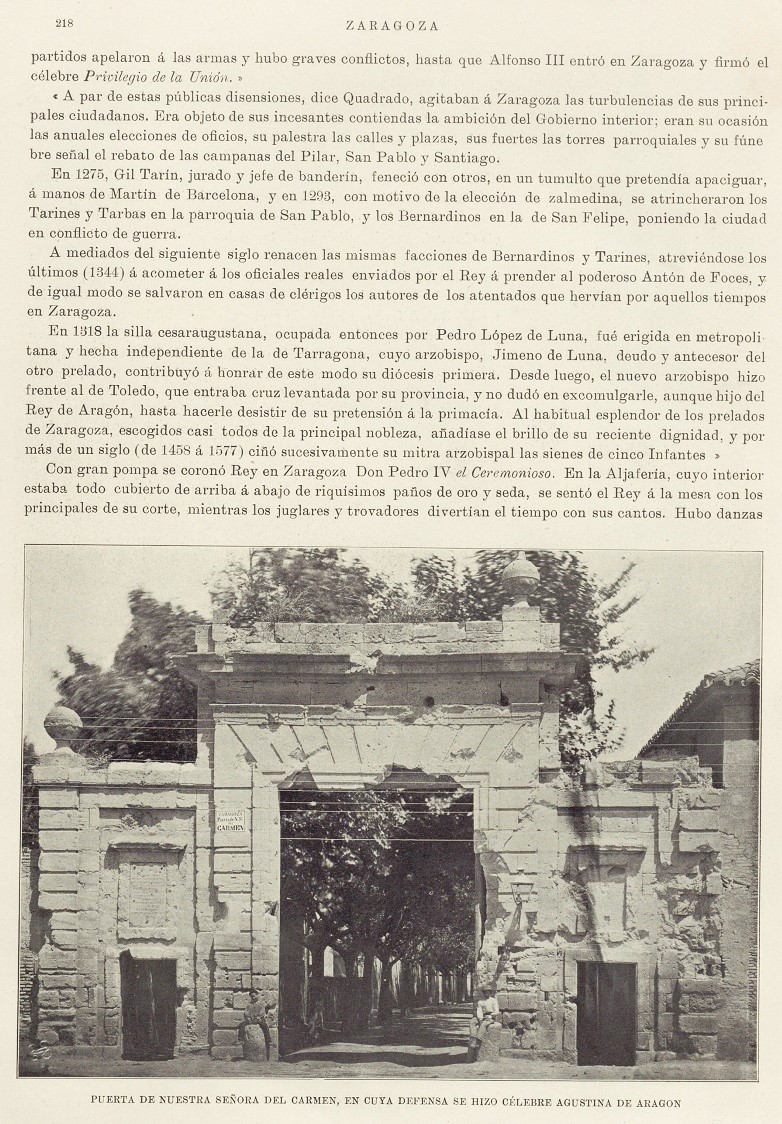 1905 España artística-monumental. Página 218. Puerta de Nuestra Señora Del Carmen 1905 España artística-monumental. Página 218. Puerta de Nuestra Señora Del Carmen