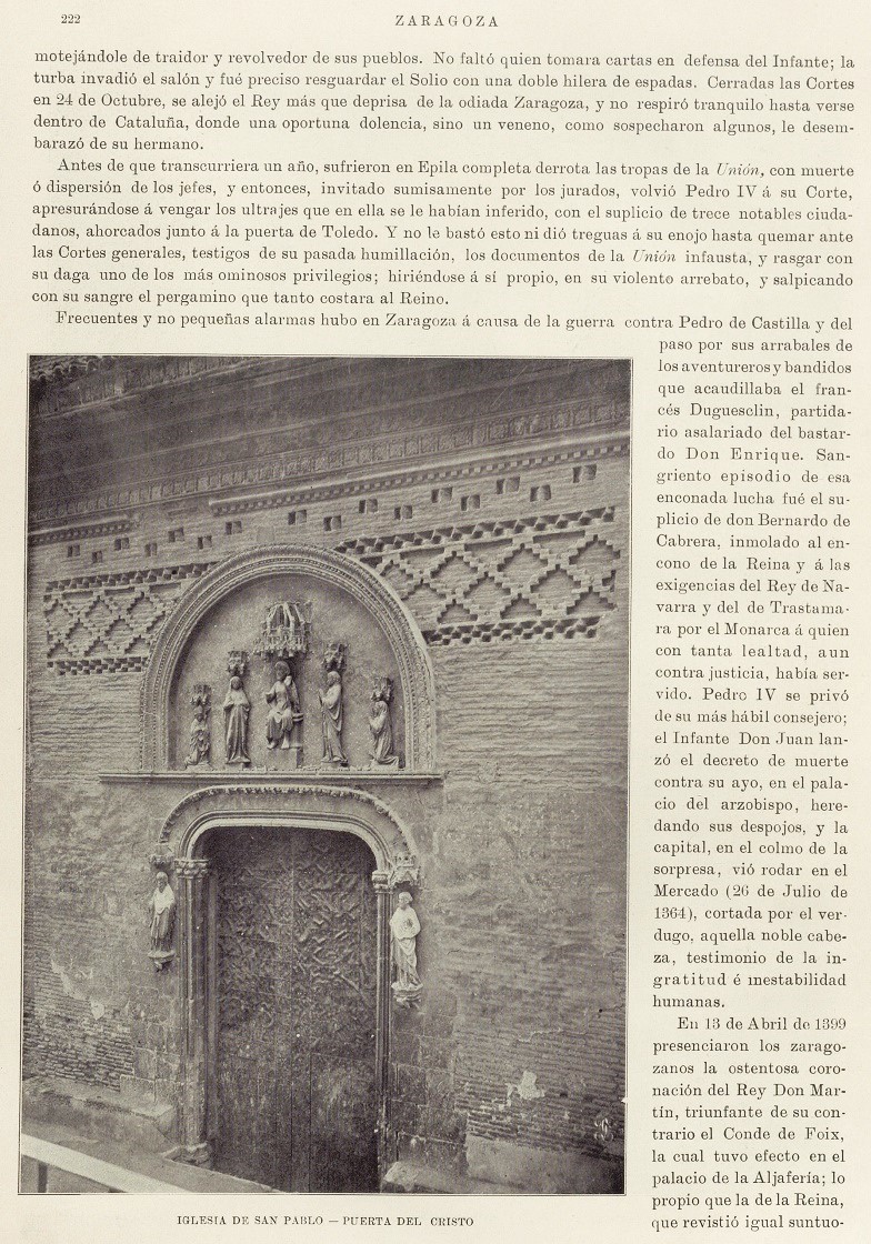 1905 España artística-monumental. Página 222. Torre de San Pablo. Puerta del Cristo 1905 España artística-monumental. Página 222. Torre de San Pablo. Puerta del Cristo