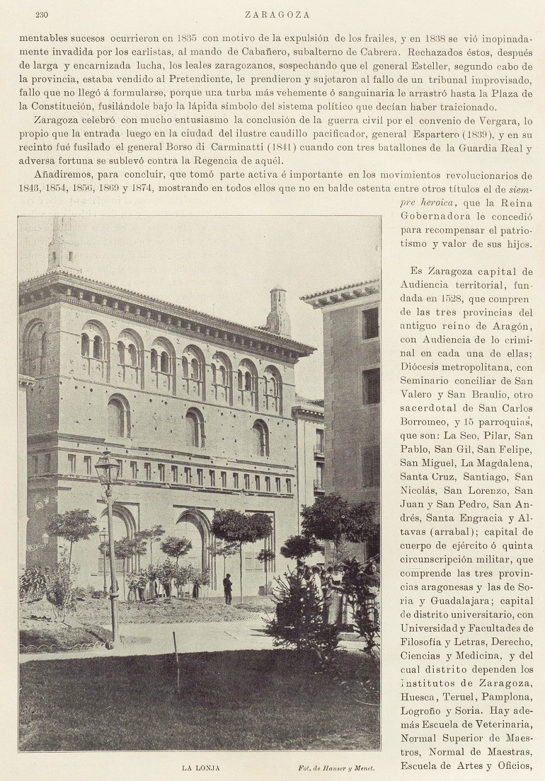 1905 España artística-monumental. Página 230. La Lonja 1905 España artística-monumental. Página 230. La Lonja