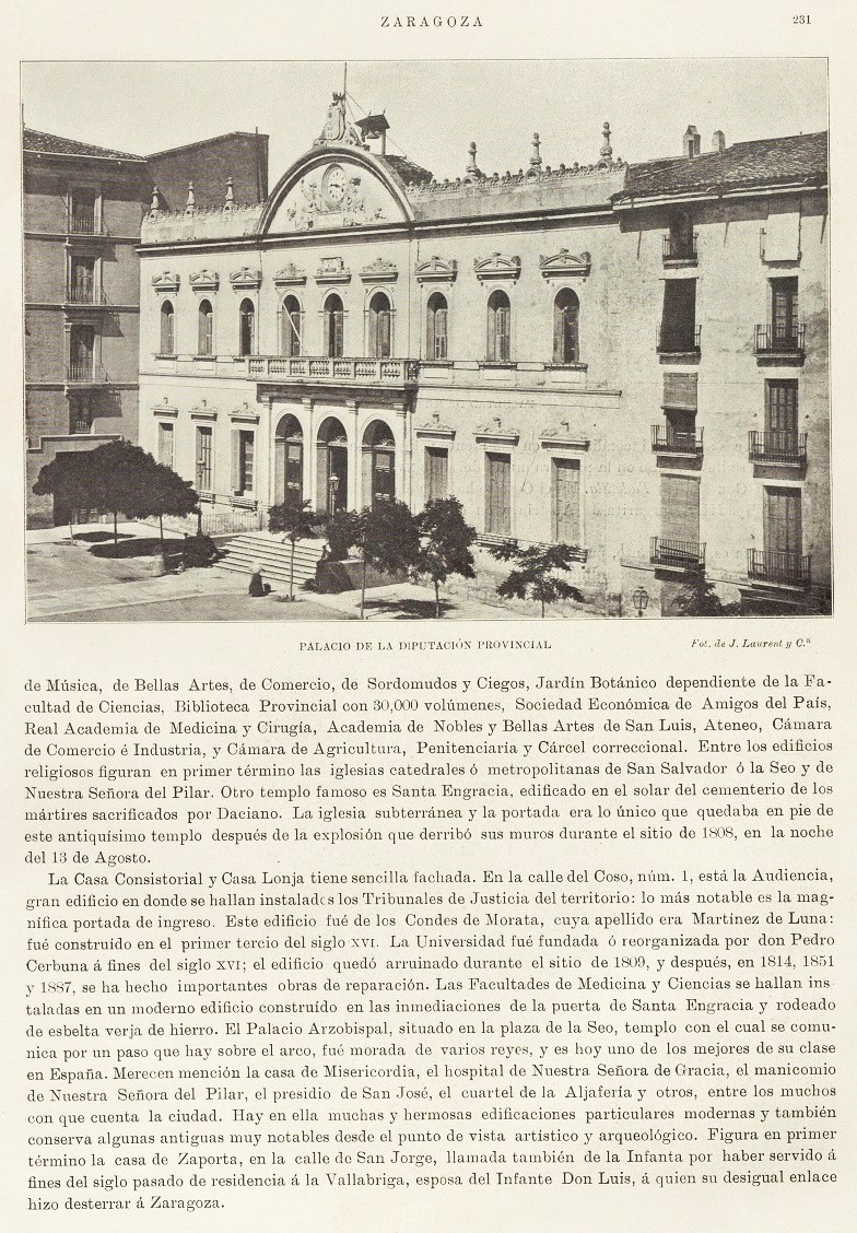 1905 España artística-monumental. Página 231. Palacio de la Diputación Provincial 1905 España artística-monumental. Página 231. Palacio de la Diputación Provincial