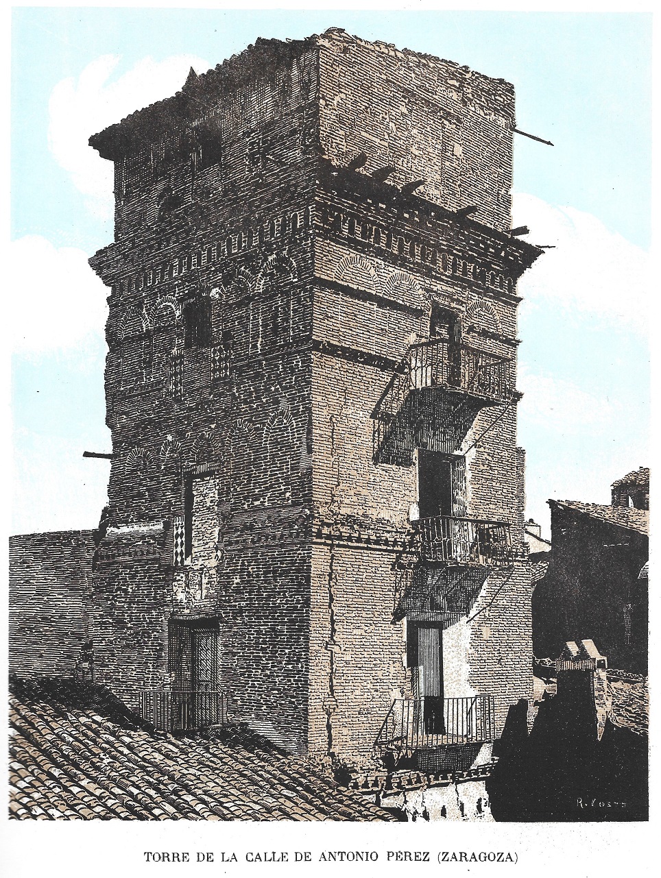 Torre de la Calle de Antonio Pérez (Zaragoza).
