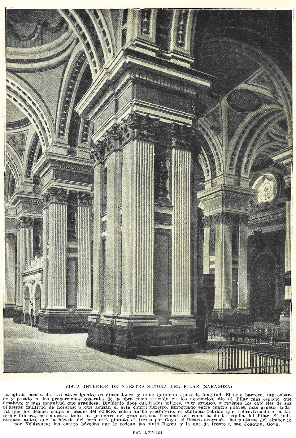 Vista Interior de Nuestra Señora Del Pilar (Zaragoza).