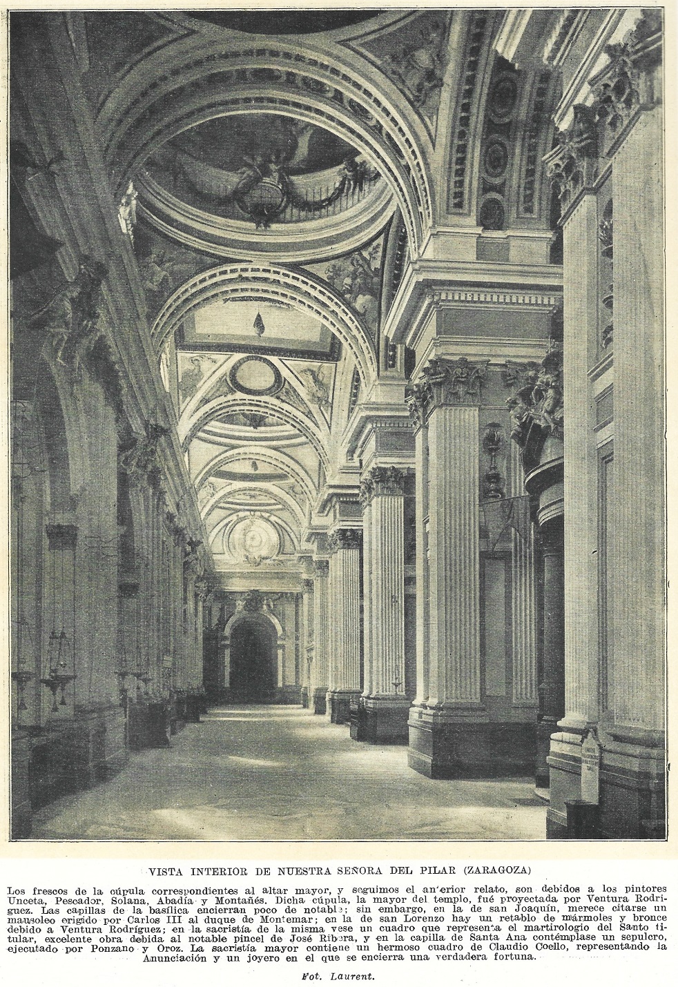 Vista Interior de Nuestra Señora Del Pilar (Zaragoza).