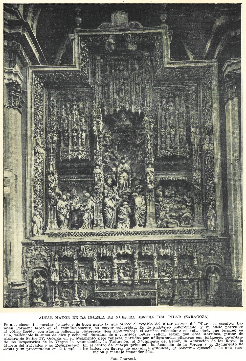 Altar Mayor de la Iglesia de Nuestra Señora Del Pilar (Zaragoza).