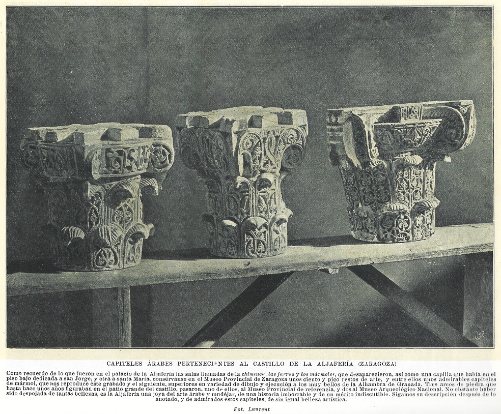 Capiteles Árabes pertenecientes al Castillo De La Aljafería (Zaragoza). Capiteles Árabes pertenecientes al Castillo De La Aljafería (Zaragoza).
