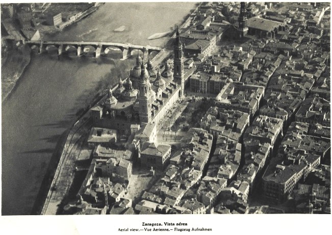 Zaragoza. Vista Aerea. España Pueblos y Paisajes en 1942