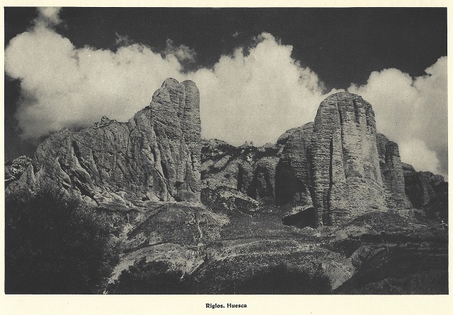 Riglos. Huesca. Aragón. España Pueblos y Paisajes en 1942
