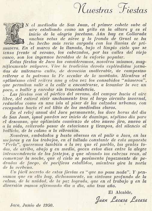 Fiestas en Jaca en 1950. Página 3