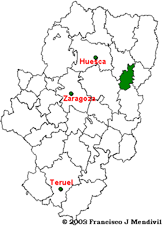 Comarca de Cinca Media dentro de Aragón