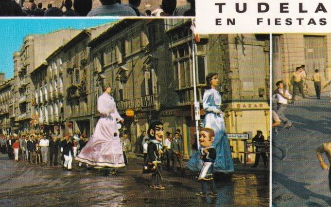 Gigantes de fiestas en Tudela
