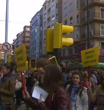 Zaragoza el 29 de marzo por la avenida Fernando el Católico cerca de la Plaza San Francisco