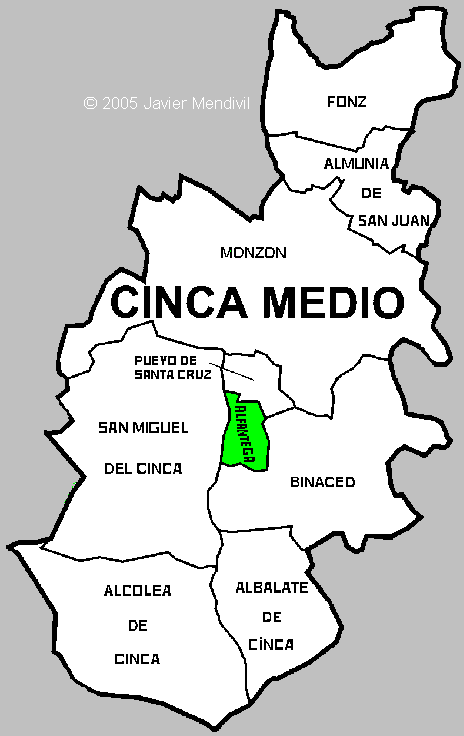 Municipio Alfantega dentro de la comarca Cinco Medio