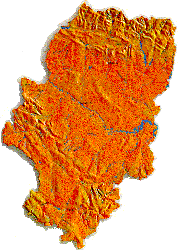 Mapa físico de Aragón