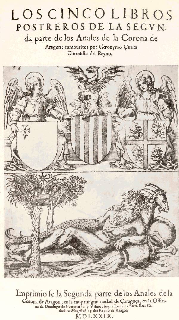 Los Cinco libros postreros de la Segunda Parte de los Anales de la Corona de Aragón.