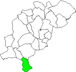 Mapa del municipio Abejuela dentro de la Comarca Gudar-Javalambre