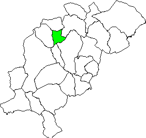 Mapa de Cabra de Mora dentro de la Comarca Gudar-Javalambre