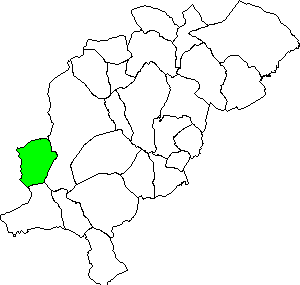 Mapa de Camarena de la Sierra dentro de la Comarca Gudar-Javalambre
