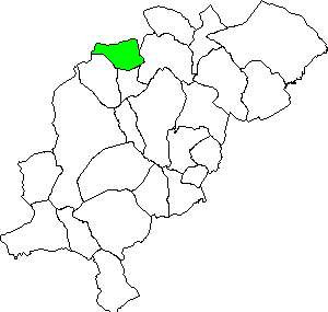 Mapa del Municipio de Castellar dentro de la comarca de Gudar-Javalambre