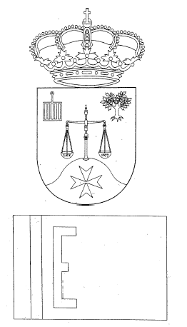 Bandera y Escudo municipal de Escorihuela