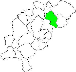 Mapa de del Municipio Linares de Mora situado dentro de la Comarca Gudar-Javalambre