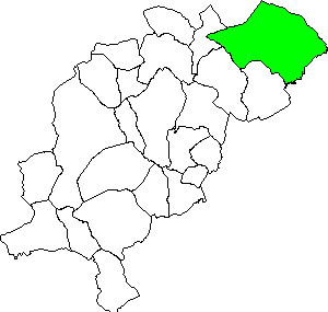 Mapa Mosqueruela dentro de la comarca Gudar-Javalambre