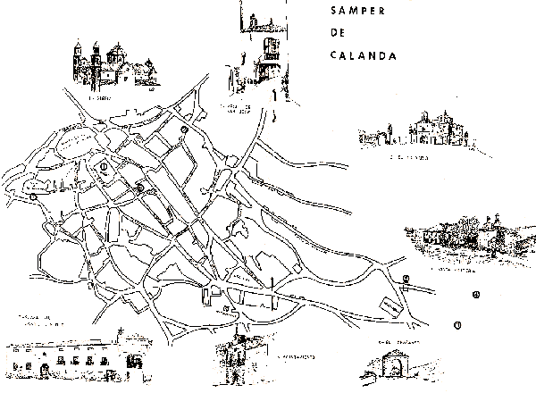 Plano del municipio Samper de Calanda