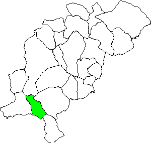 Mapa de Torrijas dentro de la comarca Gudar-Javalambre