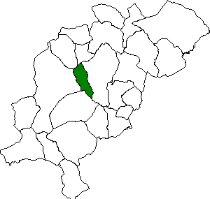 Mapa de Valbona situado dentro de la Comarca Gudar-Javalambre