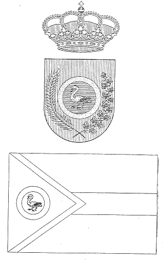 Bandera y escudo municipal de Jaulín