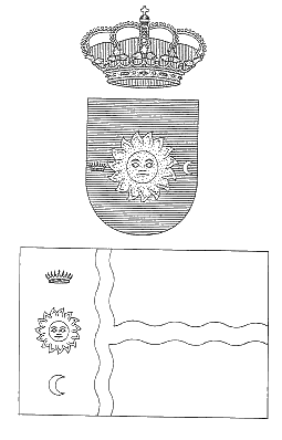 Bandera y escudo municipal de Lucena de Jalón