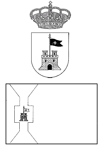 Bandera y escudo municipal de Mallén