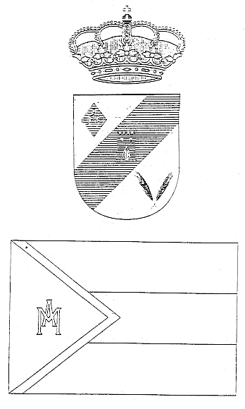 Escudo heráldico y bandera municipal de María de Huerva