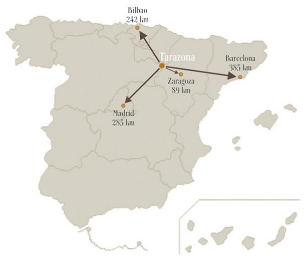 Situación de Tarazona