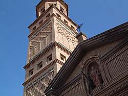Detalle de la Torre 1 mudéjar en Torres de Berrellén