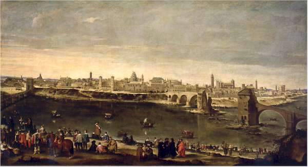 Zaragoza en 1647 por Velazquez y Mazo